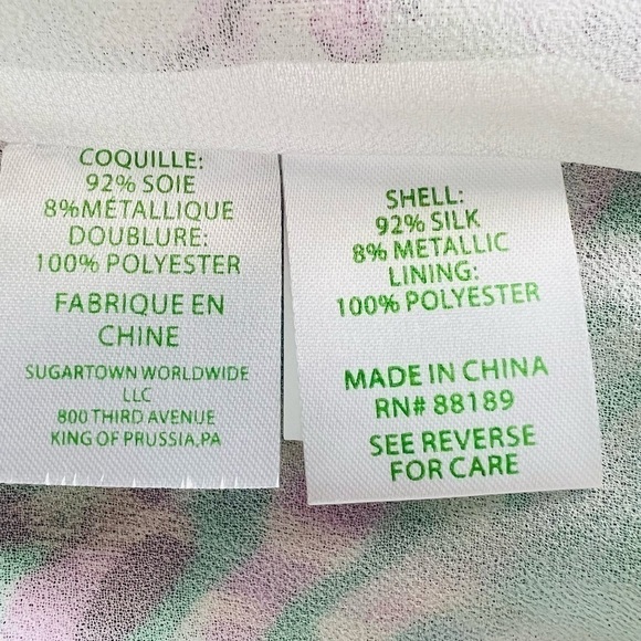 Lilly Pulitzer Aaron Silk Top Magnolia Lilac Leidees Night Size XS NEW - Picture 13 of 14